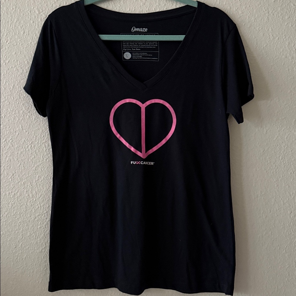 F*ck Cancer Omaze Deadpool Breast Cancer Limited Edition tee shirt … Women’s L